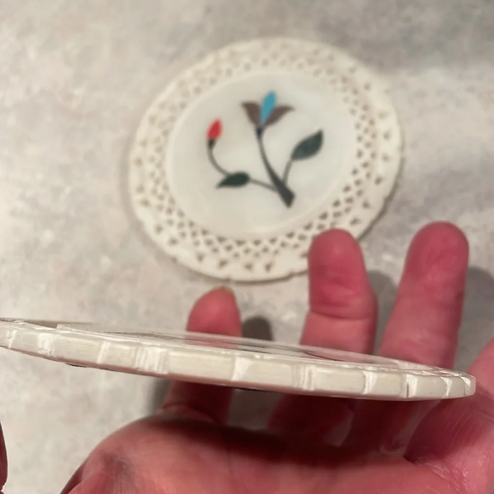 White marble inlay stone decor